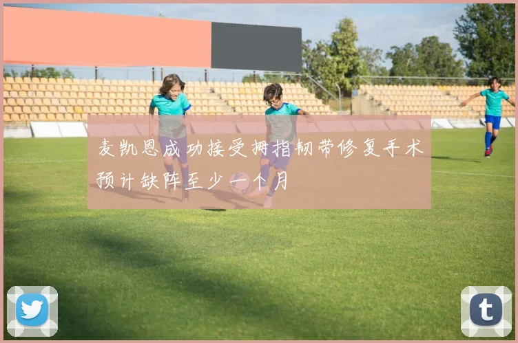 麦凯恩成功接受拇指韧带修复手术预计缺阵至少一个月